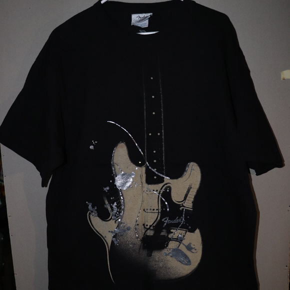 Fender Guitar Electric Instrument Rock Goth Shirt - Picture 2 of 4